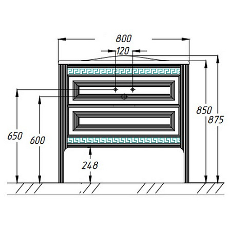 Тумба под раковину Opadiris Корлеоне Z0000008183 80 слоновая кость с патиной