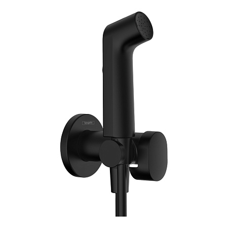 Гигиенический душ со смесителем Hansgrohe Bidette S 29232670 черный матовый