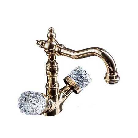 Смеситель Boheme Crystal 292-CRST для раковины, золото