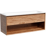 Тумба с раковиной Sancos Marmi 1.0 120 MR1.0120ECH два смесителя, дуб чарльстон/белый