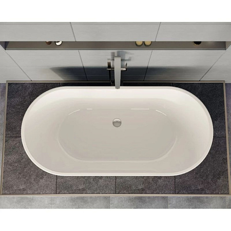Ванна акриловая VitrA Geo 65370006000 170x80 с ножками и сифоном