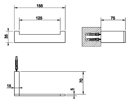 Держатель туалетной бумаги Gessi Rettangolo 20855.031 хром