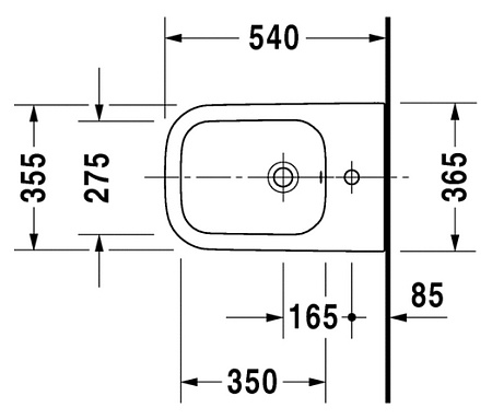 Биде подвесное Duravit Happy D.2 2258150000 белый