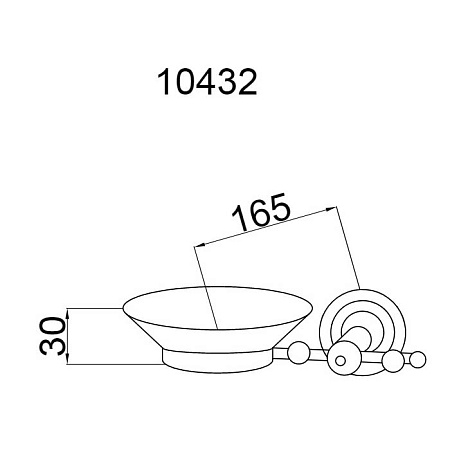 Мыльница Boheme Brillante 10432 настенная, хром
