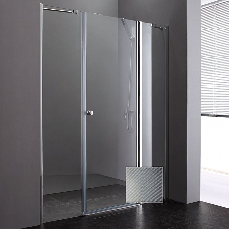 Душевая дверь в нишу Cezares Elena ELENA-W-B-13-30+60/40-P-Cr-R  рифленое стекло