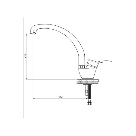 Смеситель GPD Primula MTE175 для кухонной мойки, хром