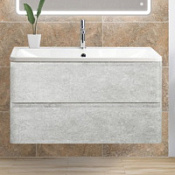 Тумба с раковиной BelBagno Albano ALBANO-900-2C-SO-CVG 90 подвесная, Cemento Verona Grigio