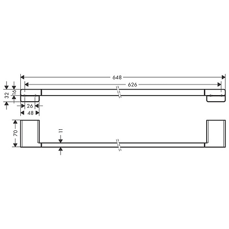 Полотенцедержатель Hansgrohe AddStoris 41747990 полированное золото