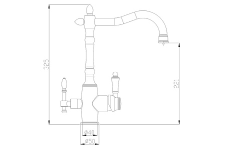 Смеситель Zorg Steel Hammer SH 812 SATIN для кухонной мойки/для фильтра, сатин