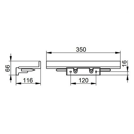 Полка Keuco Collection Reva 12859510000 35 со встроенным стеклоочистителем, белый