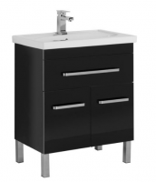 Тумба с раковиной Aquanet Сиена 00189222 70 черная, 1 ящик