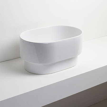 Раковина накладная Simas PO.MO PO 04 50x33x24 без отверстия под смеситель, белый
