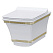 Унитаз подвесной Boheme Hermitage 951-G Gold безободковый, белый, узор золото