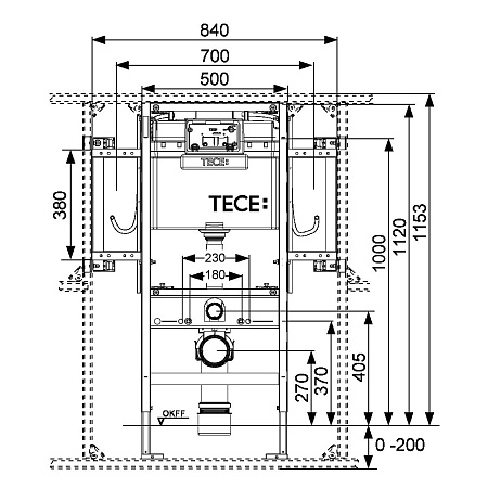 Система инсталляции для унитазов Tece TECEprofil 9300009