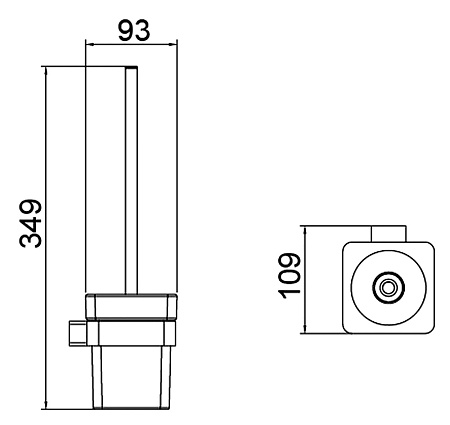 Ершик для туалета Timo Selene 14061/03 черный