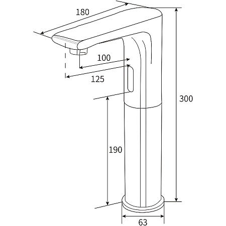 Смеситель электронный beWash Photocell BWAM0BH856 для раковины, хром