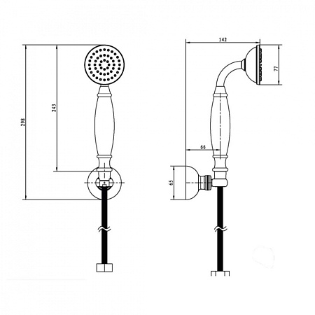 Душевой гарнитур Boheme Imperiale 408 золото