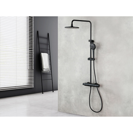 Душевая стойка Lemark Bronx LM3770BL черный 