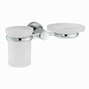 Стакан WasserKRAFT Donau K-9426 с мыльницей, хром