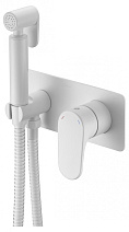 Гигиенический душ со смесителем Boheme Spectre 457-MW для биде, белый матовый