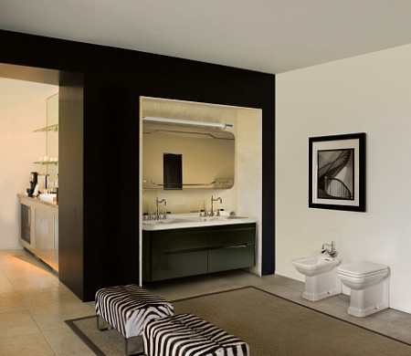 Биде напольное Kerasan Waldorf 4121K1bi/cr*1 55 см