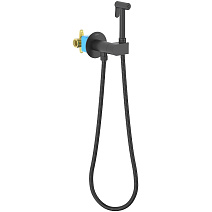 Гигиенический душ со смесителем Aquatek Оберон AQ1024MB черный матовый