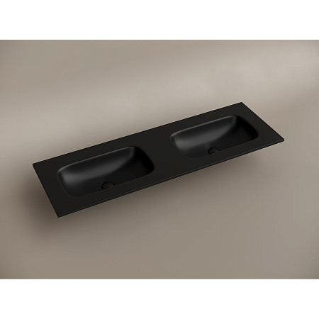 Раковина накладная Ceramica Nova Grace CN7022MBwx 141x45,7x13,7 без отв. под смес., черный матовый