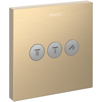 Переключатель потоков Hansgrohe ShowerSelect 15764140 на 3 потребителя, шлифованная бронза