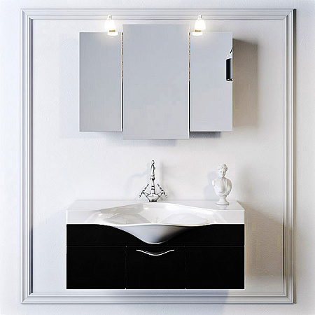 Шкаф-зеркало Aqwella 5 stars Bergamo Ber.04.10 100 с подсветкой