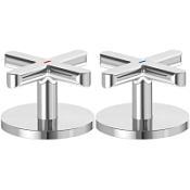 Комплект ручек Villeroy & Boch Dawn TVW10613015361 для смесителя, хром Комплект ручек Villeroy & Boch Dawn TVW10613015361 для смесителя, хром