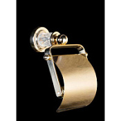 Держатель туалетной бумаги Boheme Murano Cristal 10901-CRST-G с крышкой, золото