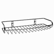 Полка WasserKRAFT K-1411 металлическая, прямая, хром