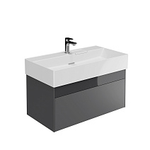 Тумба с раковиной Kerama Marazzi Logica LOG.90.2\ST 90 стальной серый