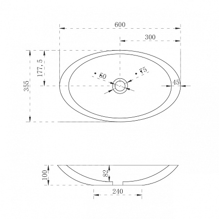 Раковина накладная ABBER Kristall AT2810Topas оранжевый прозрачный