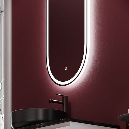 Зеркало Sancos Oval OV45F 45х90 с подсветкой