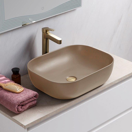 Раковина накладная BelBagno BB1302-H316 50x40x14 бежевый матовый