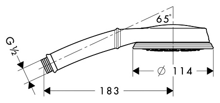 Душевая лейка Hansgrohe Croma 100 Classic 28539000 хром