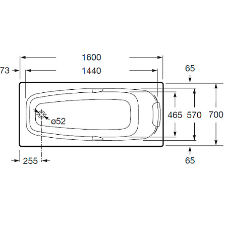 Монтажный комплект Roca Sureste ZRU9302788 160х70 см