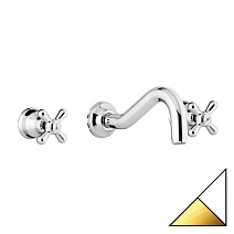 Смеситель Emmevi Deco Classic 12055BO для кухонной мойки, белый/золото