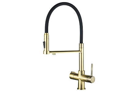 Смеситель Zorg Steel Hammer SH 2003 BRONZE для кухонной мойки, бронза