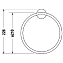 Полотенцедержатель Duravit Starck T 0099474600 кольцо, черный матовый - фото 2