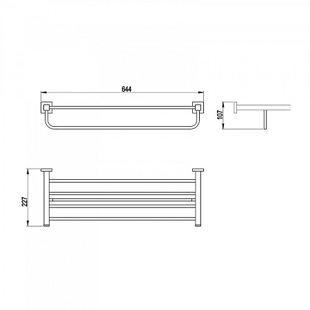 Полка Timo Selene 10058/00 60 хром