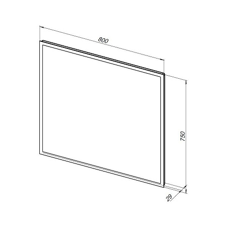 Зеркало Aquanet Оптима 00288965 80 белый матовый