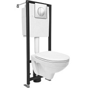 Комплект унитаз Cersanit Delfi SET-DEL/Black/TPL/Cg-w Комплект унитаз Cersanit Delfi SET-DEL/Black/TPL/Cg-w
