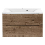 Тумба с раковиной Vincea Mia VMC-2MA800VO 80 подвесная, 2 выкатных ящика, V.Oak