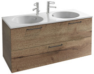 Тумба под раковину Jacob Delafon Odeon Rive Gauche EB2545-R9-E52 120 дуб табак, ручки черный