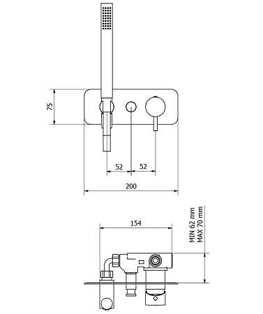 Смеситель IB Rubinetterie MilanoTorino EMT313CC для ванны и душа, хром
