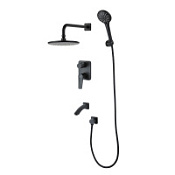 Смеситель Lemark Bronx LM3722BL для ванны с душем, черный