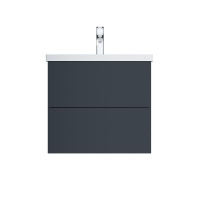 Тумба с раковиной Am.Pm Gem M90FHX06022GM 60 с 2 ящиками, графит матовый