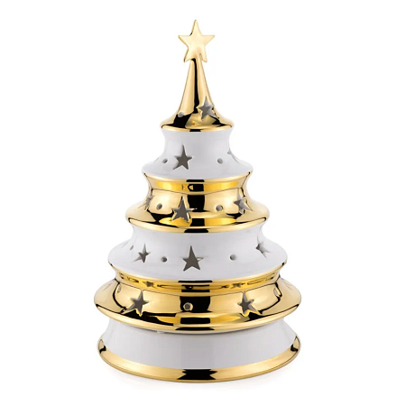 Сувенир ёлочка Migliore Christmas 29702 белый, декор золото